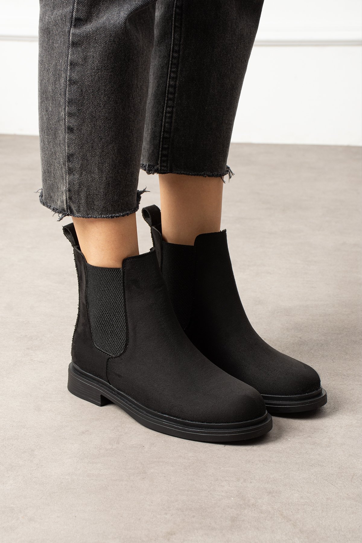 Kadın Yan Lastikli Düz Taban Chelsea Bot - Görsel 4